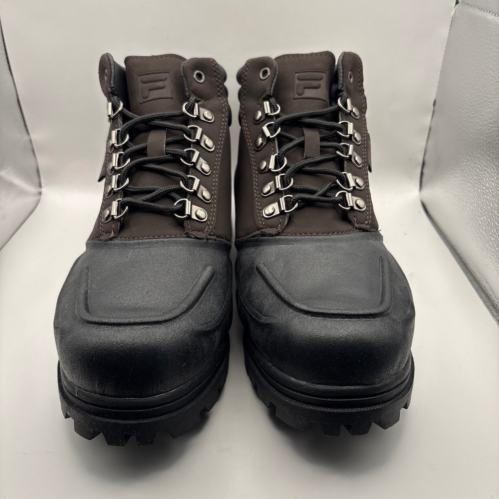 Fila Weathertec NWT Mens Boots Espresso Black 1SH40122-201 Size 10 Hiker Utility